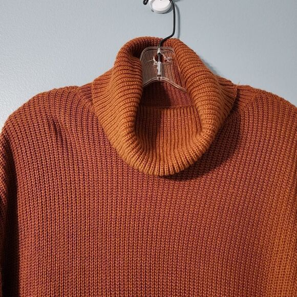 Shein Funnel Neck Drop Shoulder Ribbed Knit Sweater - Picture 11 of 15